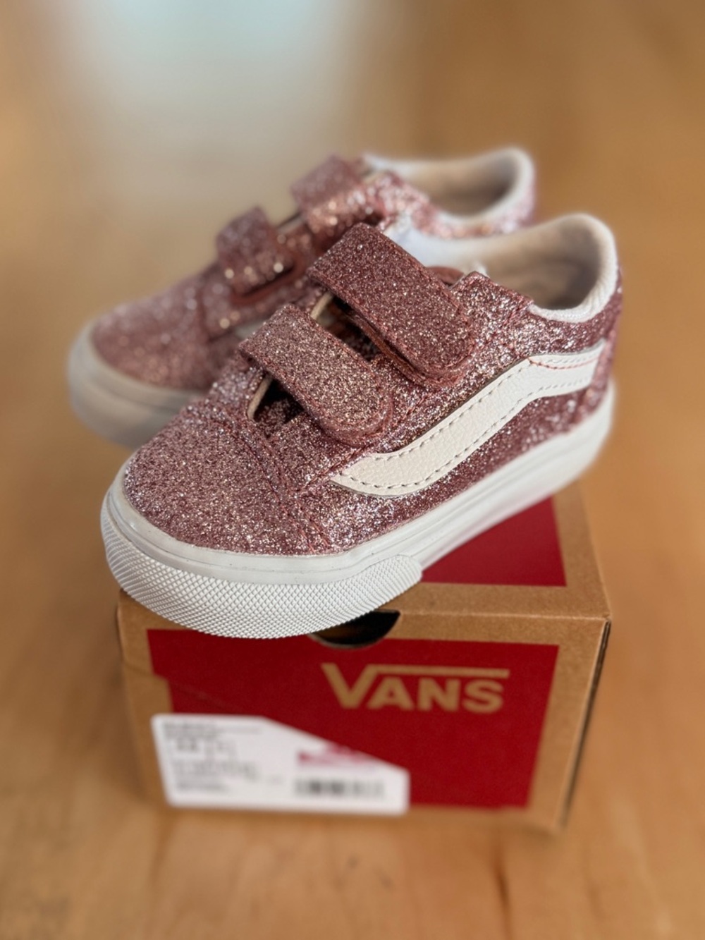 Pink Sparkle Vans Toddler Walker